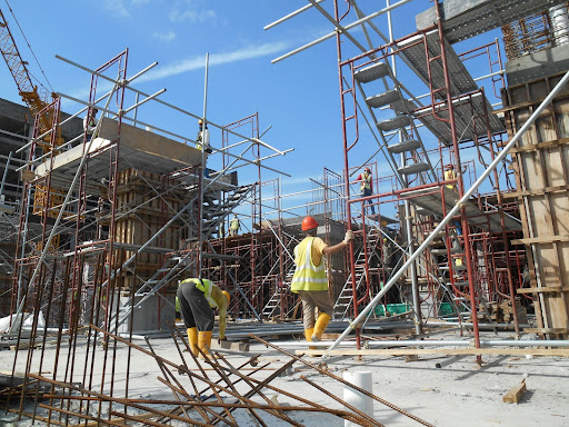 Trabajadores en la construcción