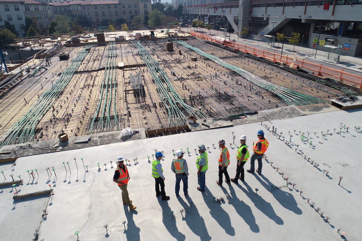 Trabajadores en construcción