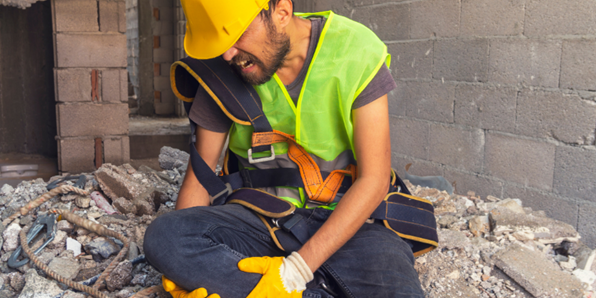 Trabajador lesionado en construcción